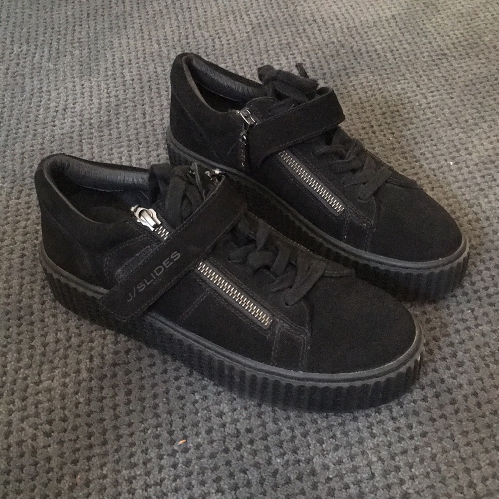 JSlides NYC Papper Platform Zip Sneaker